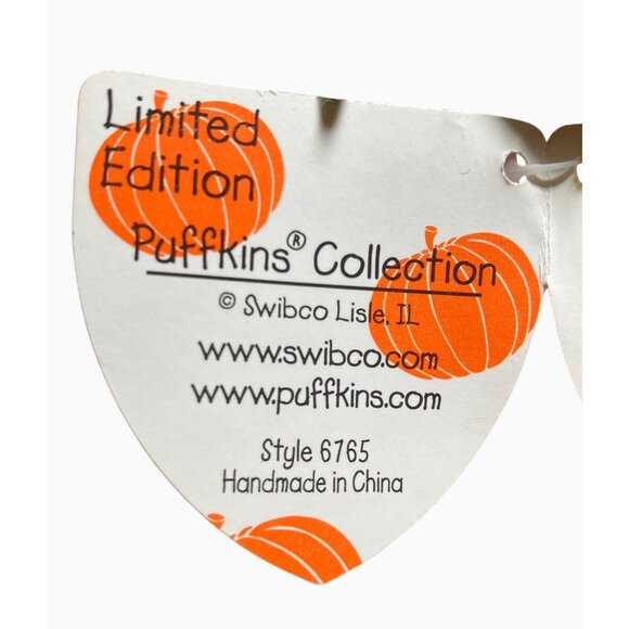Limited Edition Puffkins Plush Pumpkin Toy By Swibco For Ages 3 & Up - Picture 14 of 16